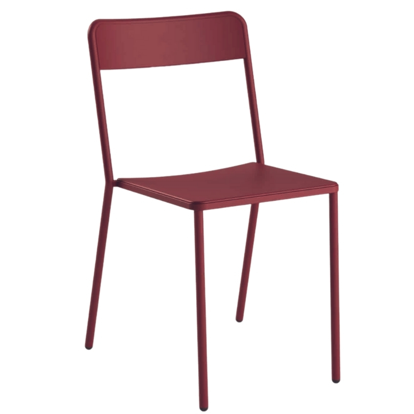 Tmavě červená kovová zahradní židle COLOS C 1.1/1 COLOS