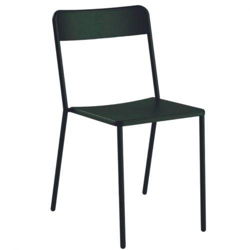 Tmavě zelená kovová zahradní židle COLOS C 1.1/1 COLOS