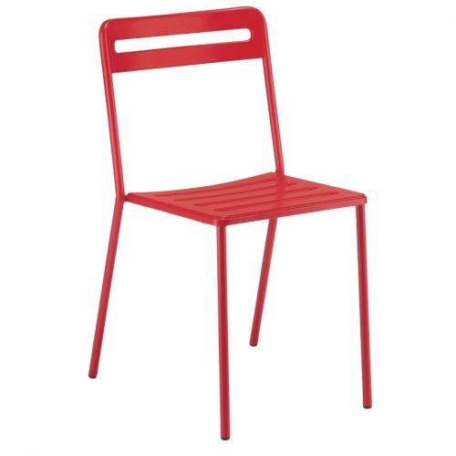 Červená kovová zahradní židle COLOS C 1.1/4 COLOS