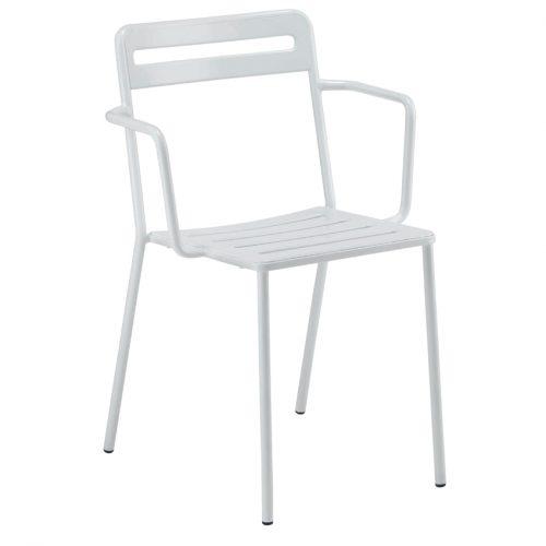 Bílá kovová zahradní židle COLOS C 1.2/4 COLOS