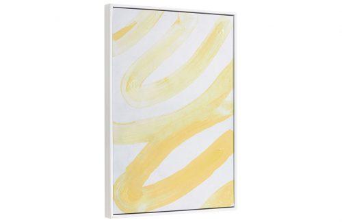 Bílo žlutý abstraktní obraz LaForma Lien 50 x 70 cm LaForma