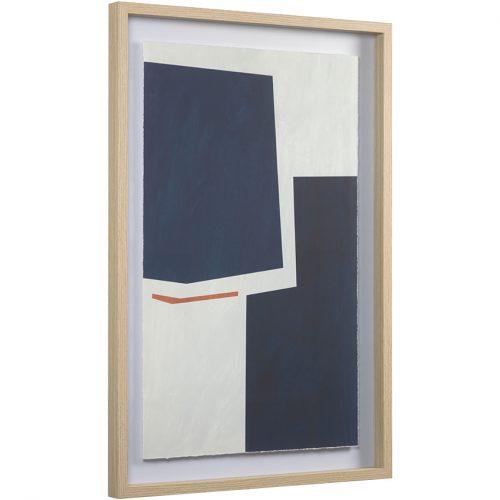Tmavě modrý abstraktní obraz LaForma Napea 60 x 90 cm LaForma