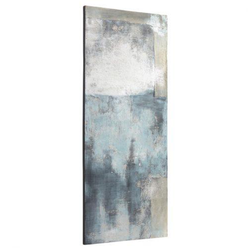 Modro šedý abstraktní obraz LaForma Urbelina 50 x 120 cm LaForma