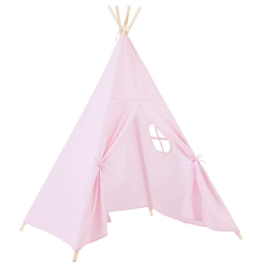 Růžový bavlněný dětský teepee stan LaForma Darlyn 162 x 110 cm LaForma