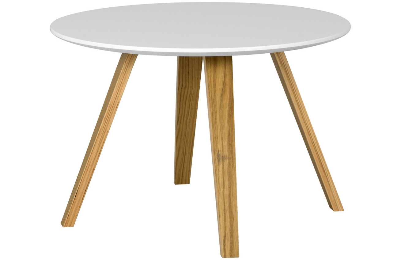 Bílý dřevěný konferenční stolek Tenzo Lola 60 cm Tenzo