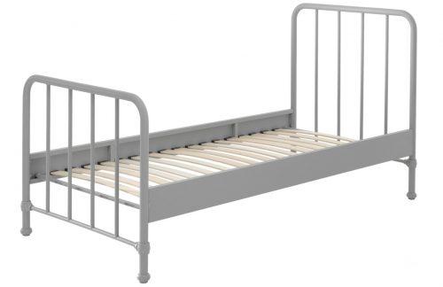 Matně šedá kovová postel Vipack Bronxx 90 x 200 cm Vipack