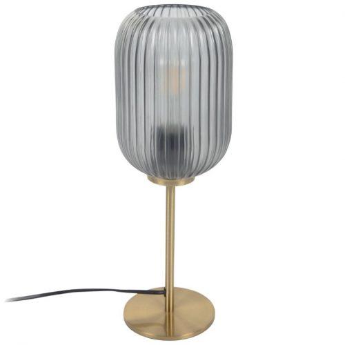 Kouřově šedá skleněná stolní lampa LaForma Hestia 40 cm LaForma