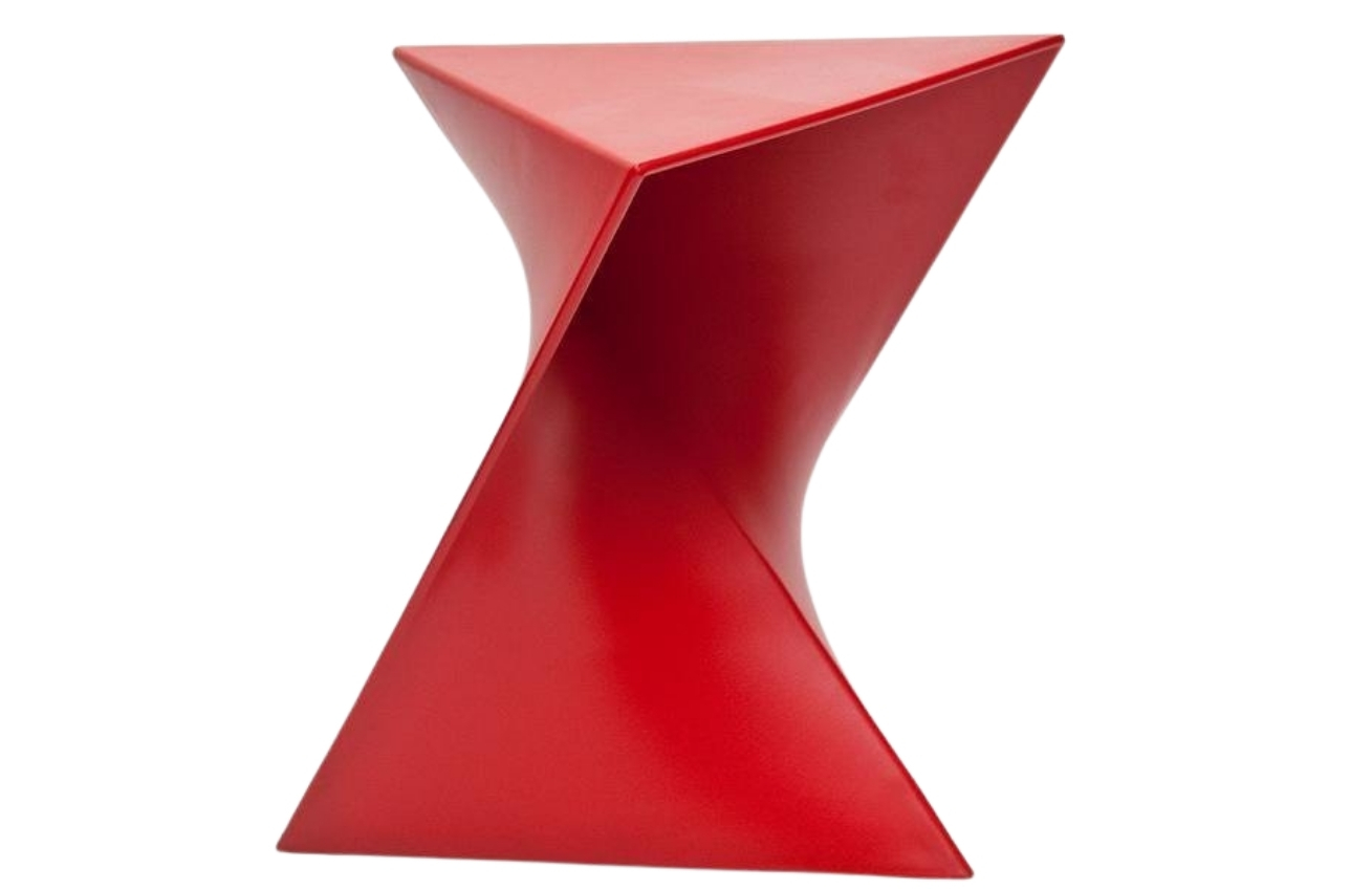 Culty Červený plastový odkládací stolek Zet 40 x 40 cm Culty