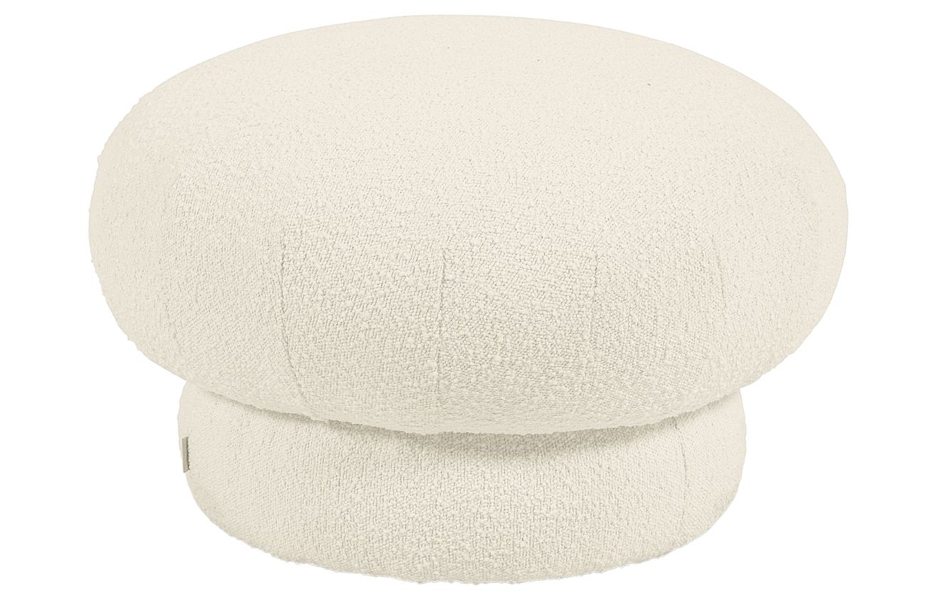 Bílý látkový puf LaForma Sarisha Ø 60 cm LaForma