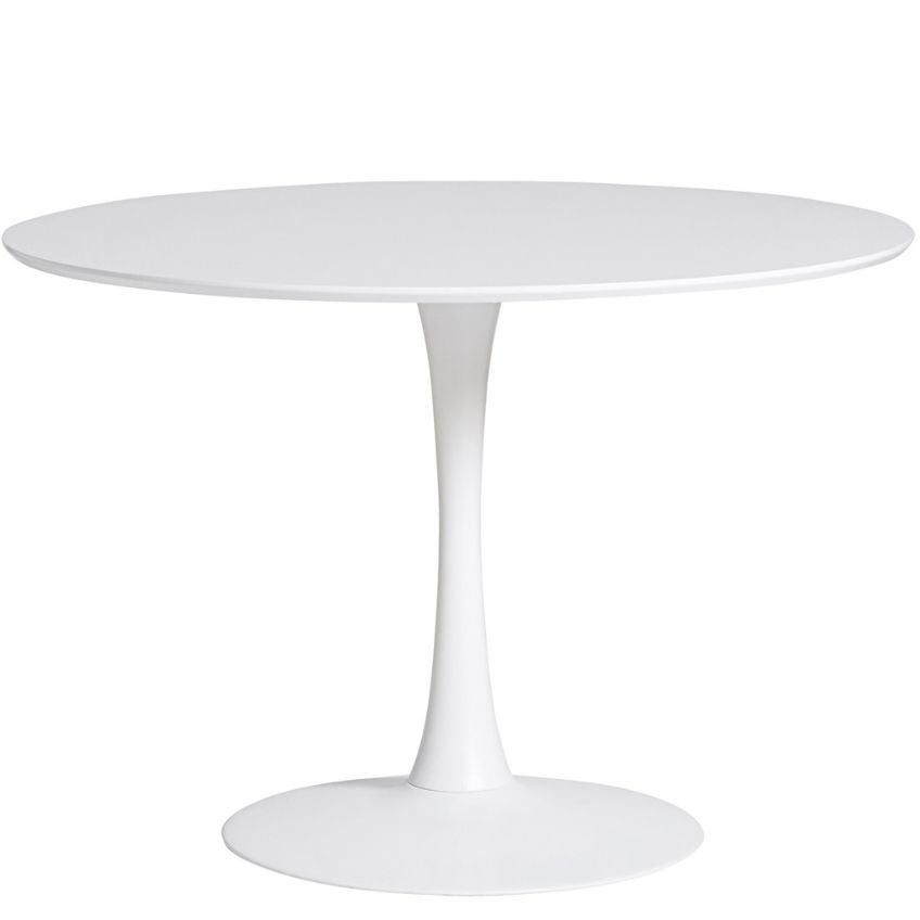 Bílý kulatý jídelní stůl Marckeric Oda 110 cm Marckeric