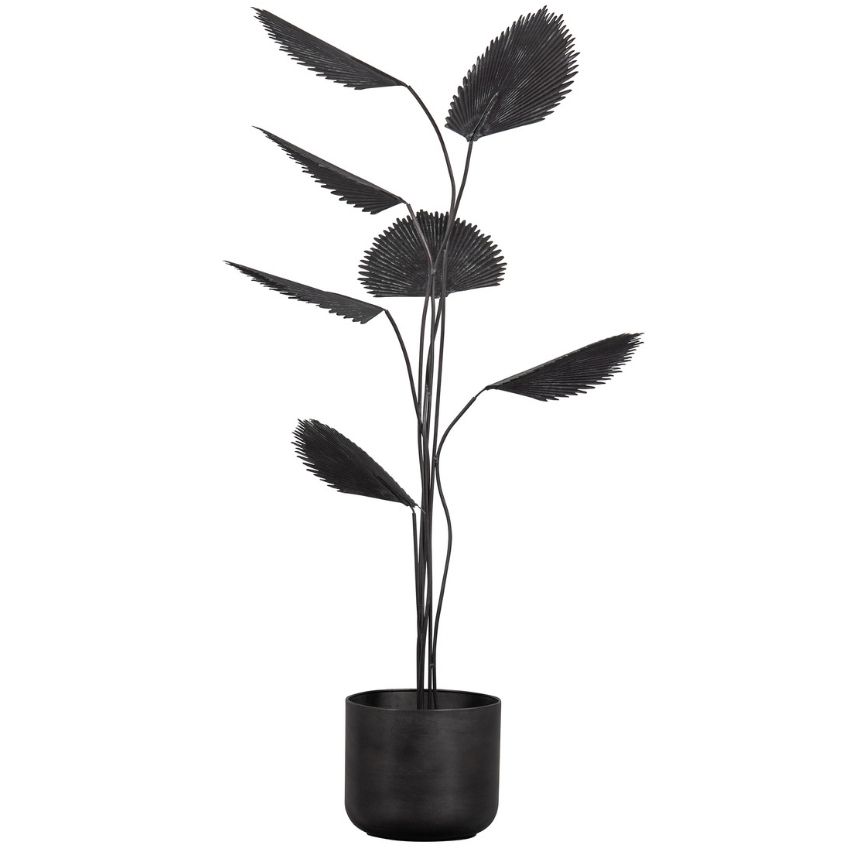 Hoorns Černá kovová umělá květina Francine 141 cm Hoorns