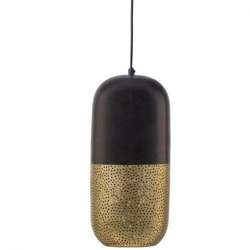 Hoorns Černé kovové závěsné světlo Tisra 46 cm Hoorns