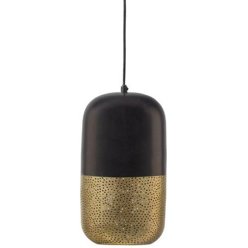 Hoorns Černé kovové závěsné světlo Tisra 36 cm Hoorns