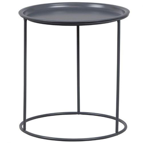 Hoorns Tmavě šedý kovový odkládací stolek Select 40 cm Hoorns
