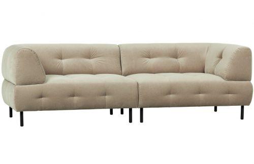 Hoorns Béžová sametová trojmístná pohovka Doyle 245 cm Hoorns