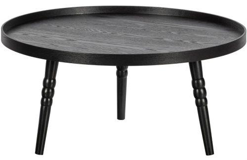 Hoorns Černý borovicový konferenční stolek Pintie 75 cm Hoorns