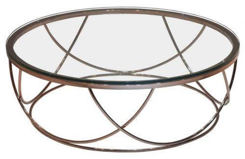 Skleněný konferenční stolek Miotto Belaria 105 cm s kovovou podnoží MIOTTO