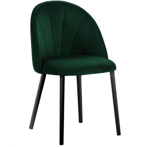 Smaragdově zelená sametová jídelní židle MICADONI VENTURA MICADONI