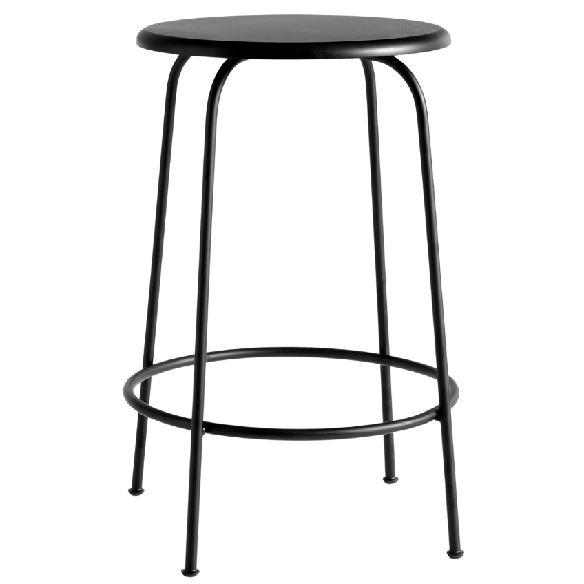 Černá lakovaná barová stolička MENU AFTEROOM 65 cm s kovovou podnoží MENU