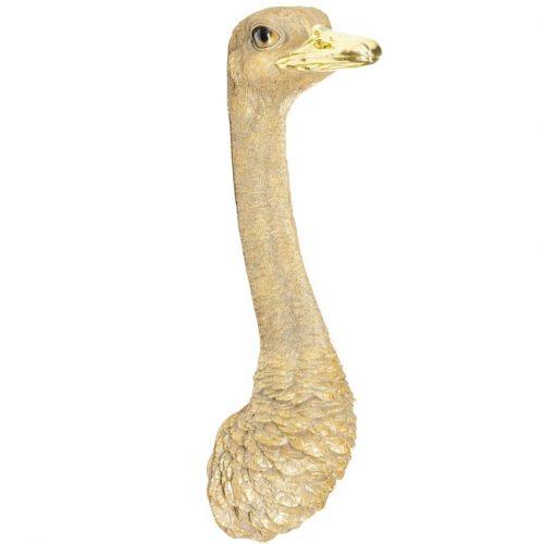 KARE DESIGN Zlatá nástěnná dekorace Ostrich 72 cm KARE DESIGN