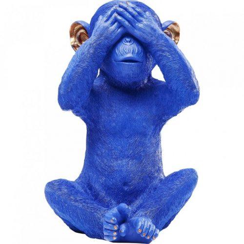 KARE DESIGN Modrá pokladnička Monkey Mizaru 35 cm KARE DESIGN