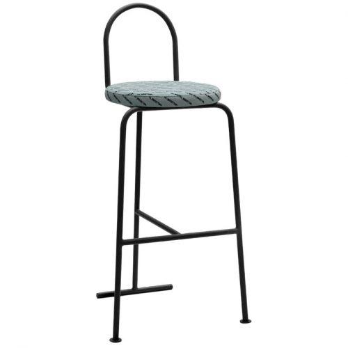 MARBET STYLE Černá kovová barová židle Marbet Fobos II. 80 cm MARBET STYLE