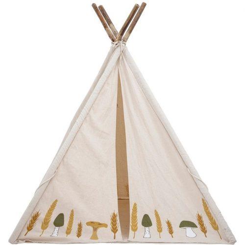 Béžový bavlněný teepee stan Bloomingville Millo 110 x 127 cm Bloomingville