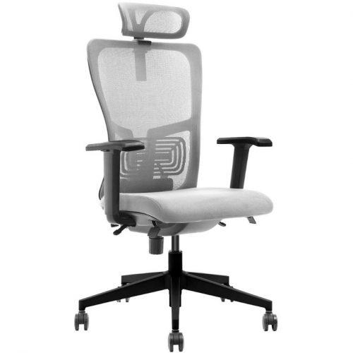 DMQ Světle šedá látková kancelářská židle Tuson DMQ