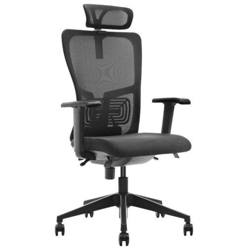 DMQ Černá látková kancelářská židle Tuson DMQ