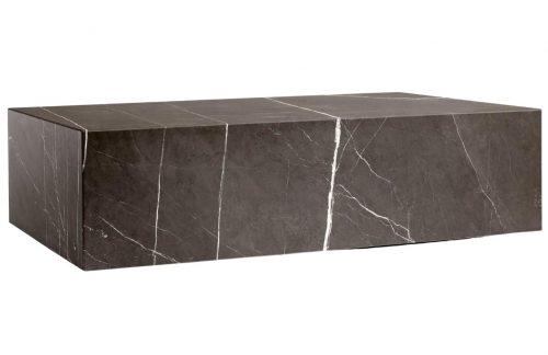 Hnědo šedý mramorový konferenční stolek MENU PLINTH 60 x 100 cm MENU
