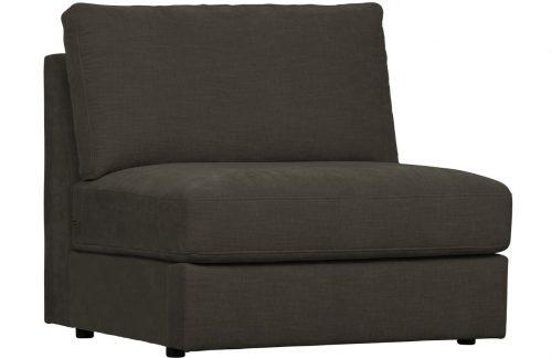 Hoorns Antracitově šedý látkový středový modul Flaireen 90 cm Hoorns