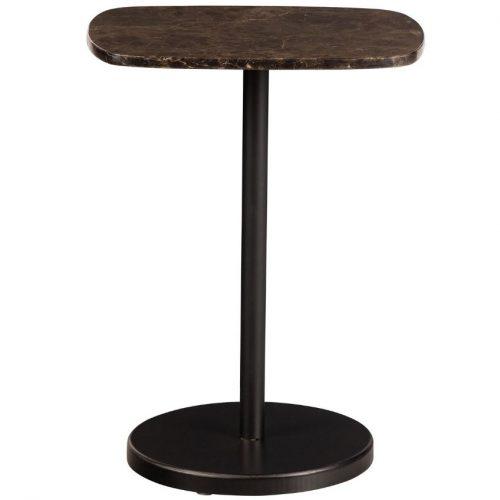 Hoorns Hnědý mramorový odkládací stolek Foana 40 x 28 cm Hoorns