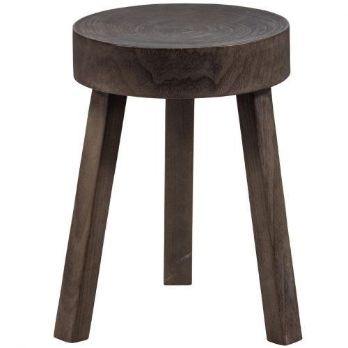 Hoorns Tmavě hnědá dřevěná stolička Stefien 45 cm Hoorns