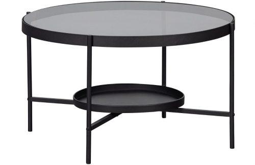 Hoorns Černý kovový konferenční stolek Jigoma 80 cm Hoorns