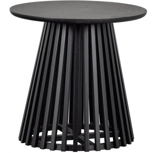 Hoorns Černý borovicový odkládací stolek Tasset 50 cm Hoorns