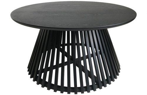 Hoorns Černý borovicový konferenční stolek Tasset 80 cm Hoorns