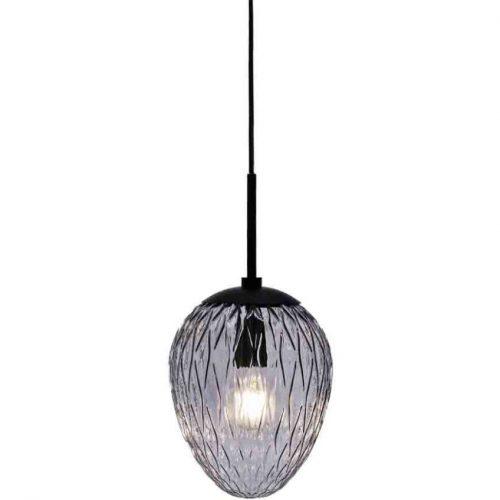 Kouřově šedé skleněné závěsné světlo Halo Design Woods 20 cm Halo Design