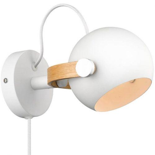 Bílé kovové nástěnné světlo Halo Design DC Halo Design