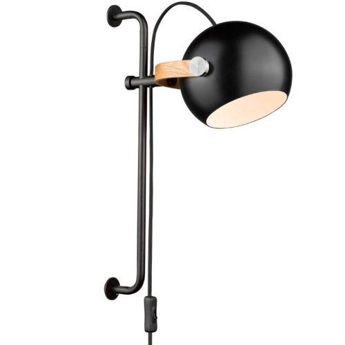 Černé kovové nástěnné světlo Halo Design DC II. Halo Design