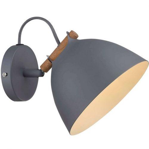 Šedé kovové nástěnné světlo Halo Design Arhus Halo Design