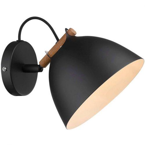 Černé kovové nástěnné světlo Halo Design Arhus Halo Design