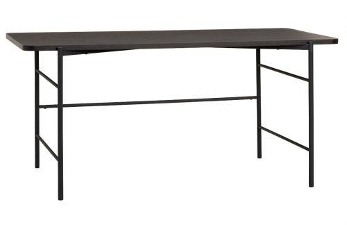 Černý jasanový pracovní stůl Hübsch Nuno 160 x 83 cm Hübsch