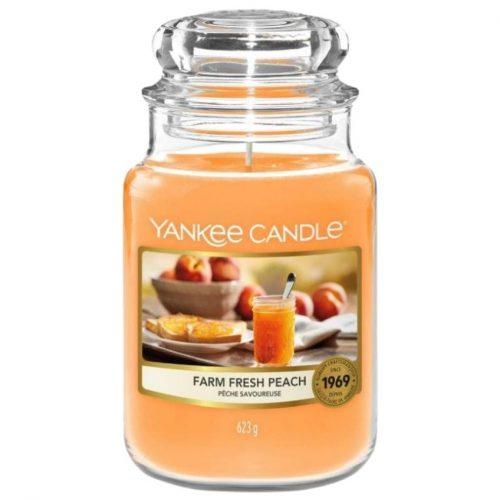 Velká vonná svíčka Yankee Candle Farm Fresh Peach Yankee Candle
