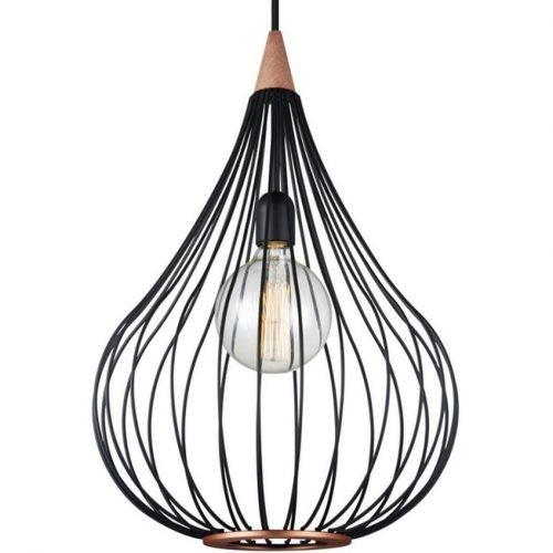 Černé kovové závěsné světlo Halo Design Drops 38 cm Halo Design
