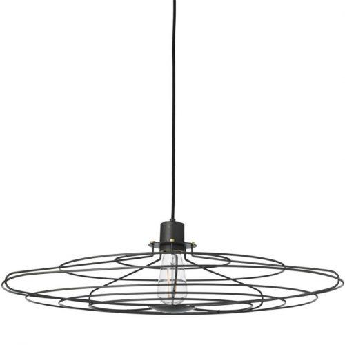 Černé kovové závěsné světlo Halo Design Radio 44 cm Halo Design