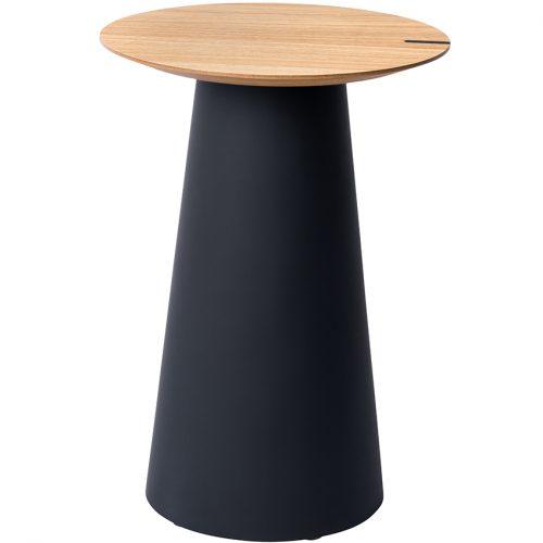 Dubový odkládací stolek Marco Barotti 45 cm s matnou černou podnoží Marco Barotti