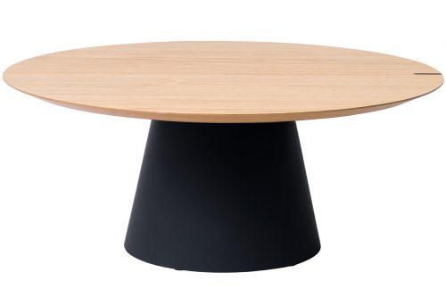 Dubový konferenční stolek Marco Barotti 90 cm s matnou černou podnoží Marco Barotti