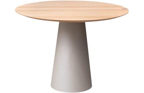Dubový jídelní stůl Marco Barotti 110 cm s matnou stříbrnou podnoží Marco Barotti