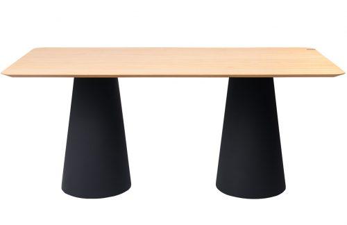 Dubový jídelní stůl Marco Barotti 180 x 90 cm s matnou černou podnoží Marco Barotti