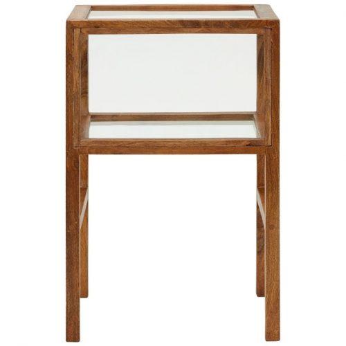 House Doctor Hnědý mangový odkládací stolek Montre 28 x 38 cm House Doctor